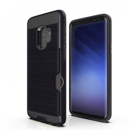Hybrid TPU + PC Deksel Samsung Galaxy S9 svart
