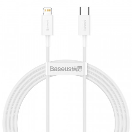 Baseus Superior Fast Charge USB-C til Lightning Kabel, 20W 1m - hvit