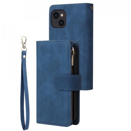 Lommebok deksel Multifunksjonell iPhone 14 Plus mørk blå