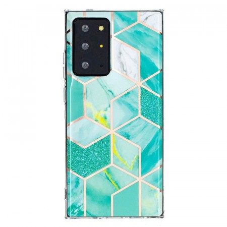 Fashion TPU Deksel for Samsung Galaxy Note 20 Ultra - grønn Marmor