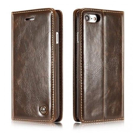 CaseMe flip deksel for iPhone 7/8 brun