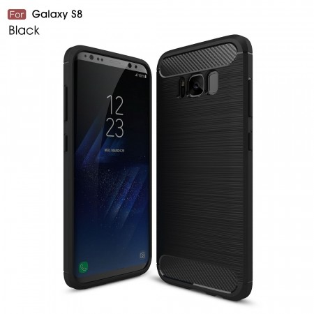 TPU Deksel Carbon for Galaxy S8 svart