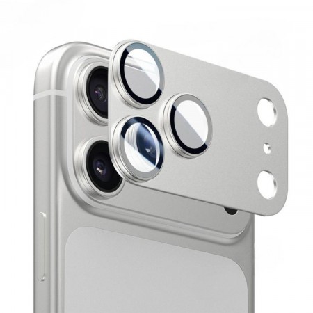 Kalebol kamerabeskyttelse Glass Metall til iPhone 17 Pro - Sølv