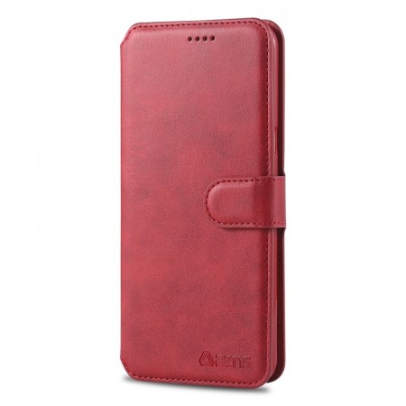 Azns Lommebok deksel for Samsung Galaxy S8 rød