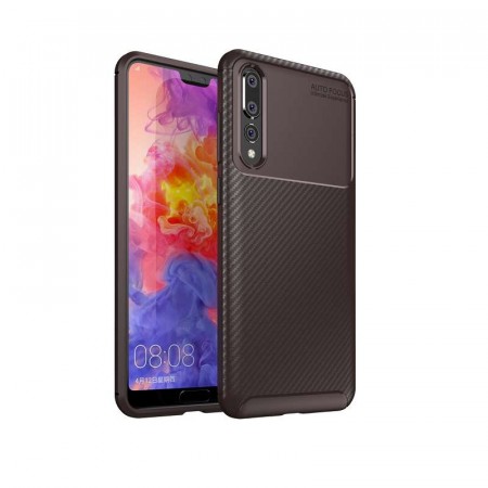 Beetle TPU Deksel Carbon Huawei P20 Pro brun
