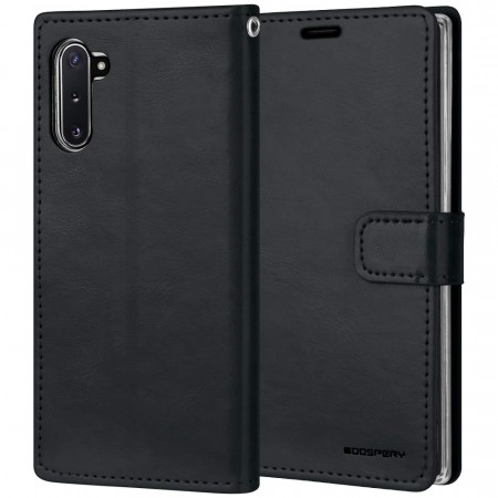 Mercury Goospery Lommebok-deksel for Galaxy Note10+ Plus svart