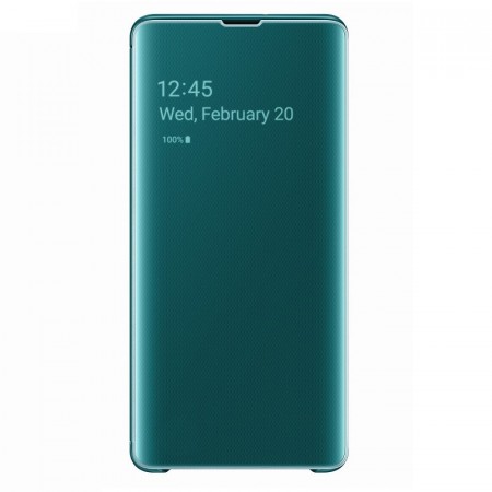 Samsung Galaxy S10 Plus Clear View Deksel - grønn