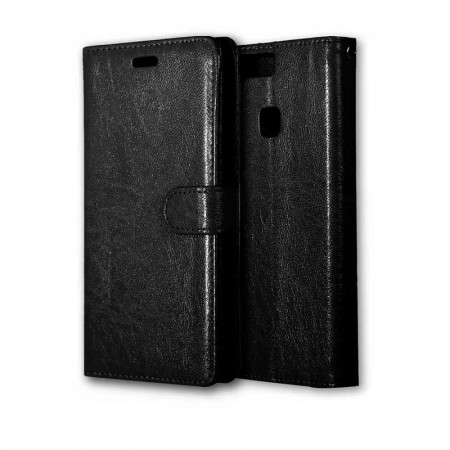 Lommebok deksel for Huawei P9 Plus svart
