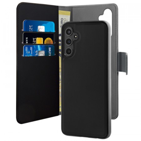 Puro 2-i-1 Magnetisk Lommebok-deksel Samsung Galaxy A14 5G/4G Svart