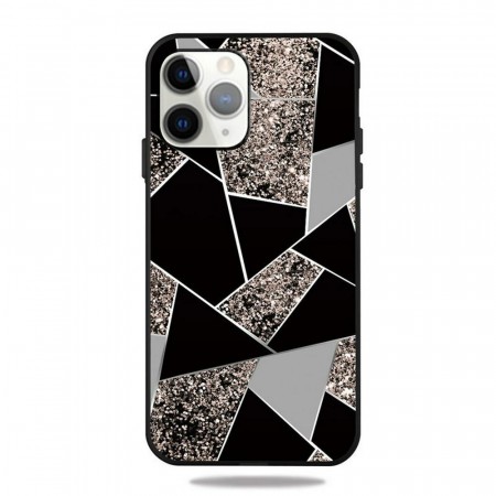 Fashion TPU Deksel for iPhone 12 / 12 Pro - svart/grå Marmor