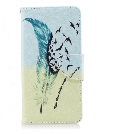 Lommebok deksel til Nokia 8 - Black Feather