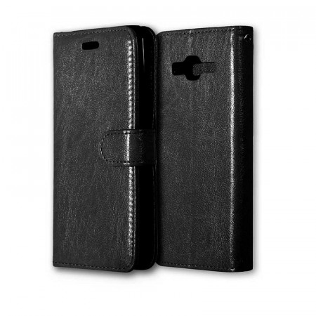 Lommebok deksel for Samsung Galaxy J3 (2016) svart