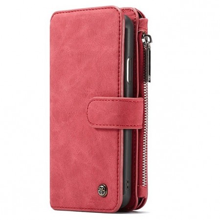 CaseMe 2-i-1 Lommebok deksel iPhone XS Max rød