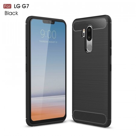 TPU Deksel Carbon LG G7 ThinQ svart