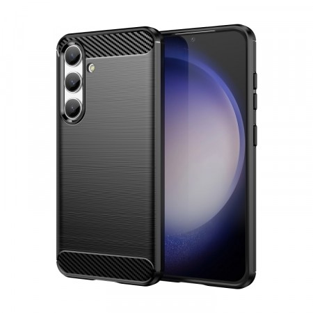 Tech-Flex TPU Deksel Carbon for Samsung Galaxy S24 5G svart