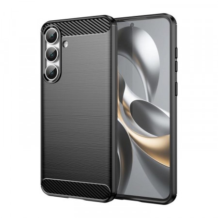 Tech-Flex TPU Deksel Carbon for Samsung Galaxy S25 FE 5G svart