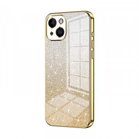 Fashion TPU Deksel Glitter Powder iPhone 14/13 - Gull
