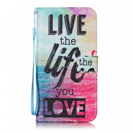 Lommebok deksel for iPhone 7 Plus/8 Plus - Live the Life You Love