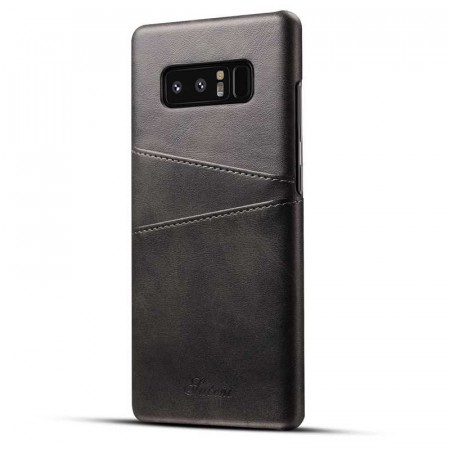 Suteni TPU Deksel med PU-lær plass til kort Samsung Galaxy Note 8 svart
