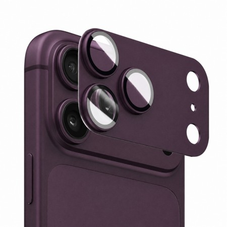 Kalebol kamerabeskyttelse Glass Metall til iPhone 18 Pro Max - Dark Cherry