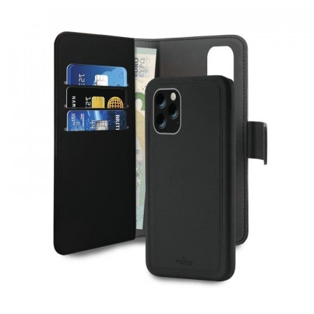 Puro 2-i-1 Magnetisk Lommebok-deksel iPhone 11 Pro svart