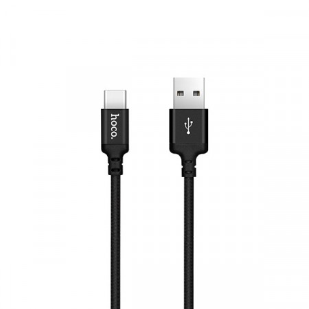 HOCO Aluminum Alloy Nylon Braided USB-C Kabel - 1m Svart
