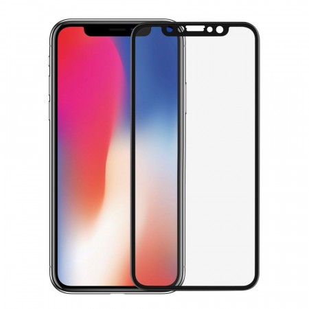 Lux herdet Glass skjermbeskytter heldekkende iPhone X/XS svart