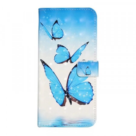 Lommebok deksel til iPhone 15 - blue Butterfly