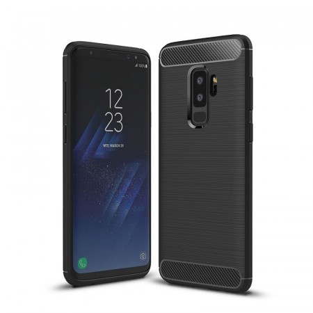 TPU Deksel Carbon for Galaxy S9 Plus svart