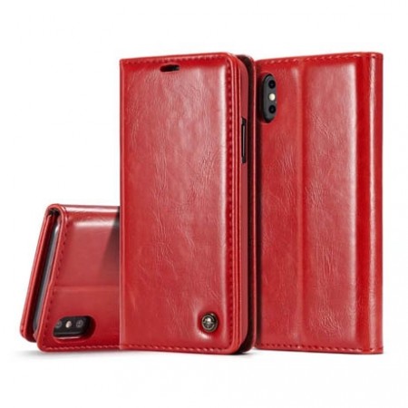 CaseMe flip deksel for iPhone X/XS rød
