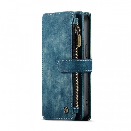 CaseMe retro Multifunksjonell Lommebok deksel iPhone 13 Pro blå