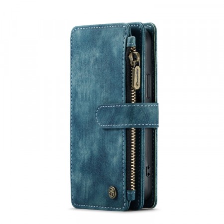 CaseMe retro Multifunksjonell Lommebok deksel iPhone 12 mini blå