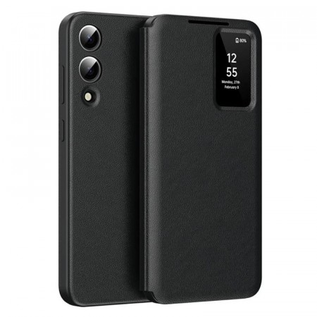 Smart Clear View Flip deksel Samsung Galaxy S25 Edge 5G - Svart