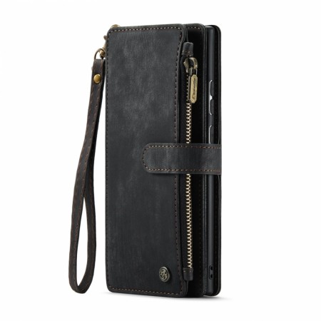 CaseMe multifunksjonell Lommebok deksel Samsung Galaxy S25 Edge 5G svart