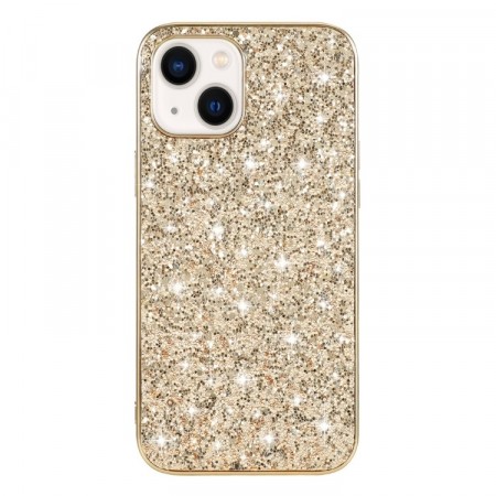Fashion TPU Deksel Glitter Powder iPhone 14/13 - Gull