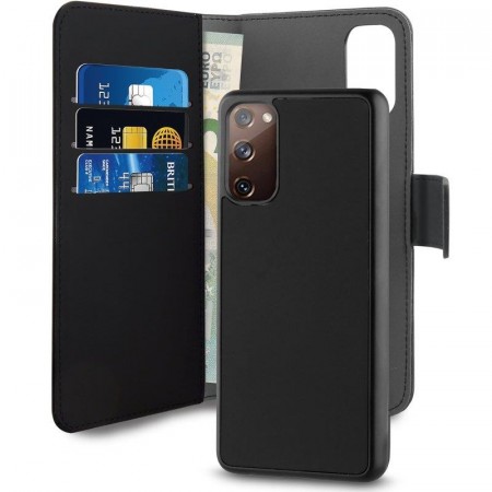Puro 2-i-1 Magnetisk Lommebok-deksel Galaxy S20 FE Svart