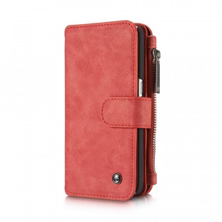 CaseMe 2-i-1 Lommebok deksel Samsung Galaxy S7 rød