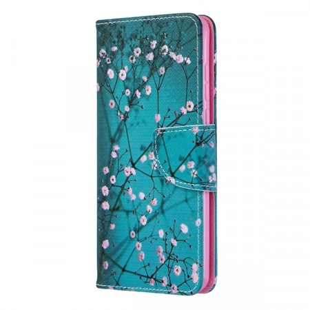 Lommebok deksel for Huawei P40 - Rosa blomster