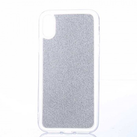 TPU Deksel Crystal Glitter Powder iPhone X/XS sølv