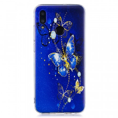 TPU Deksel Huawei P Smart (2019)/Honor 10 Lite - Blue Butterfly