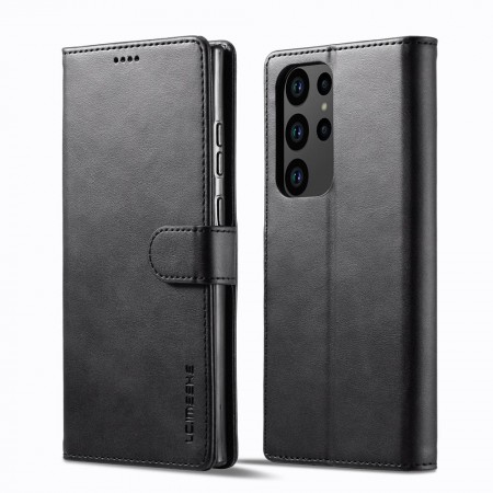 LC.IMEEKE Lommebok deksel for Samsung Galaxy S23 Ultra svart
