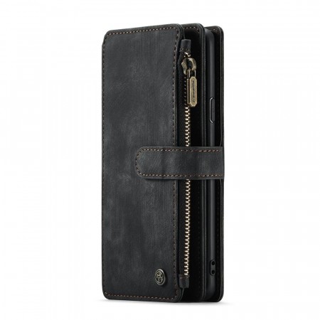 CaseMe retro multifunksjonell Lommebok deksel Samsung Galaxy Note 10 svart