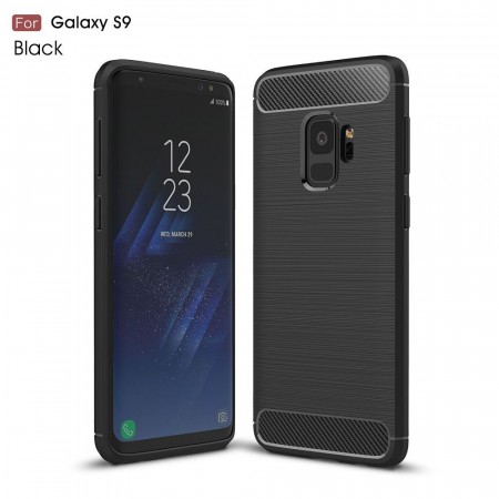 TPU Deksel Carbon for Galaxy S9 svart