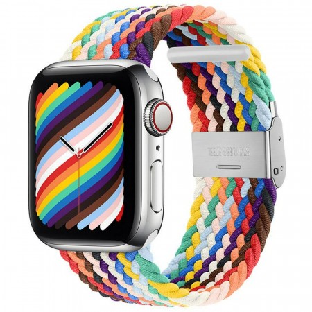 Klokkereim Nylon for Apple Watch Serie 1/2/3/4/5/6/SE/7/8/9/SE 41/40/38 mm - Rainbow