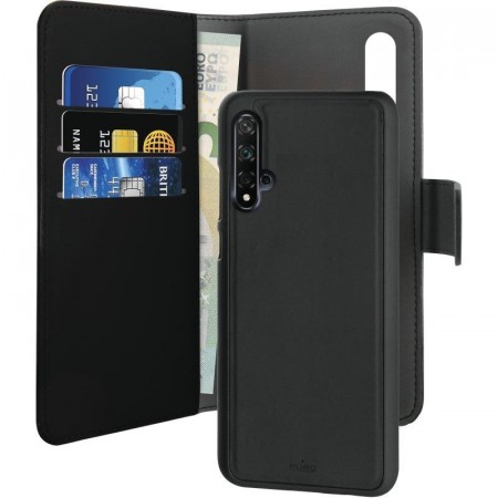 Puro 2-i-1 Magnetisk Lommebok-deksel Huawei Nova 5T svart