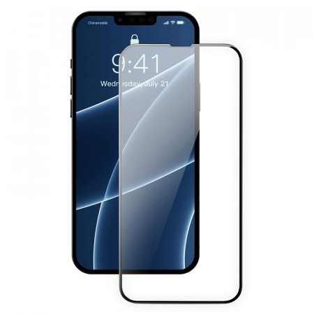 Baseus 2 pk herdet glass heldekkende iPhone 13 Mini svart