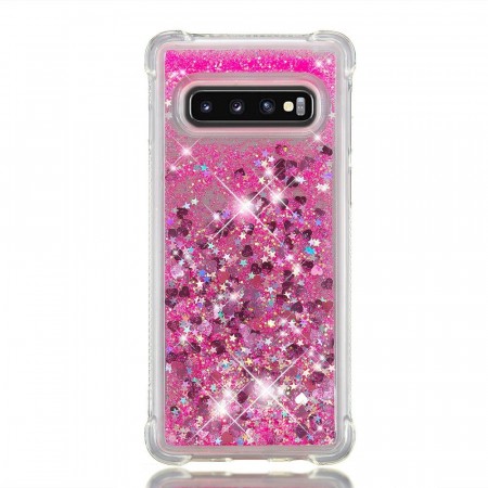 TPU Deksel Bling Glitter for Samsung Galaxy S10 - rosa