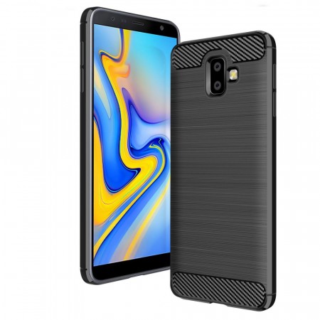 TPU Deksel Carbon Samsung Galaxy J6 plus (2018) svart