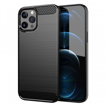 Tech-Flex TPU Deksel Carbon iPhone 12 Pro Max svart