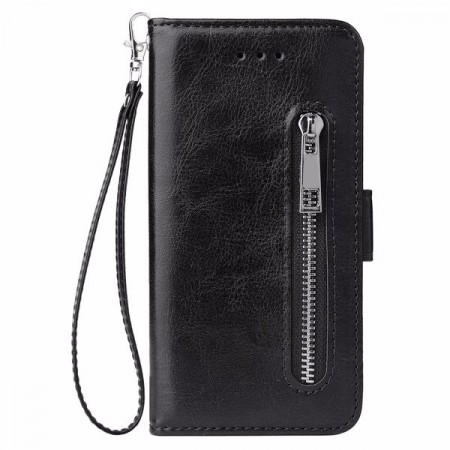 Lommebok deksel Multifunksjonell Zippered iPhone 7/8/SE (2020) svart